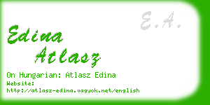 edina atlasz business card